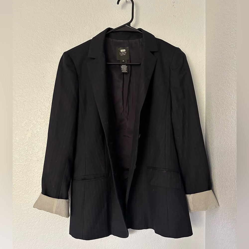 J Crew Women's Black Blazer size 8
